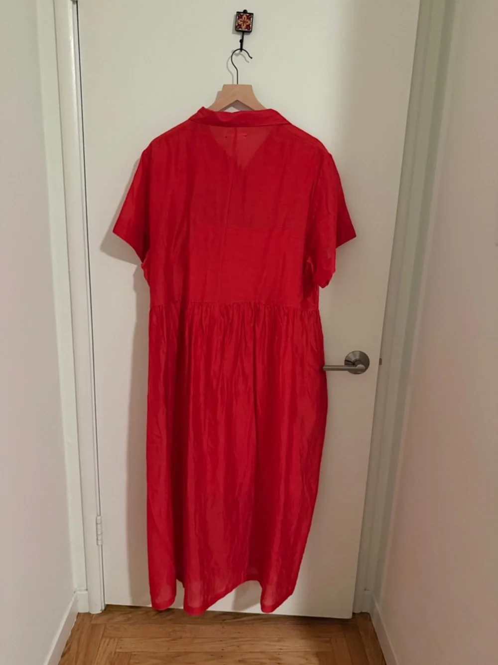 Nymane Red Button-Front Midi Dress - Picture 3 of 3